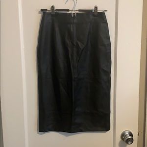 Black leather Zara skirt